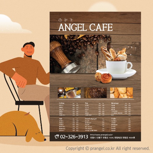#ANGEL CAFE [전단지 디자인 제작]피알엔젤(PRangel)